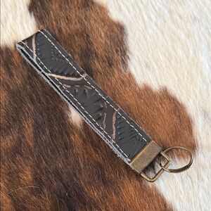 Black Leather Keychain
